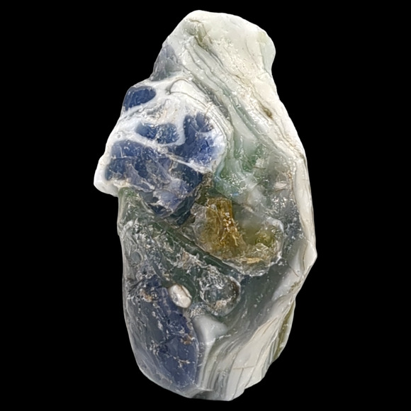 Vaseline Milk Glass Cobalt Art Glass Cullet Uranium Swirl Slag Glass #4GL77 - Picture 3 of 7